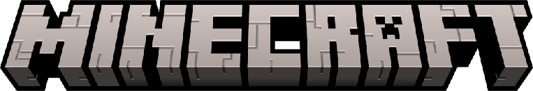 The word "Minecraft" in a blocky, textured typeface