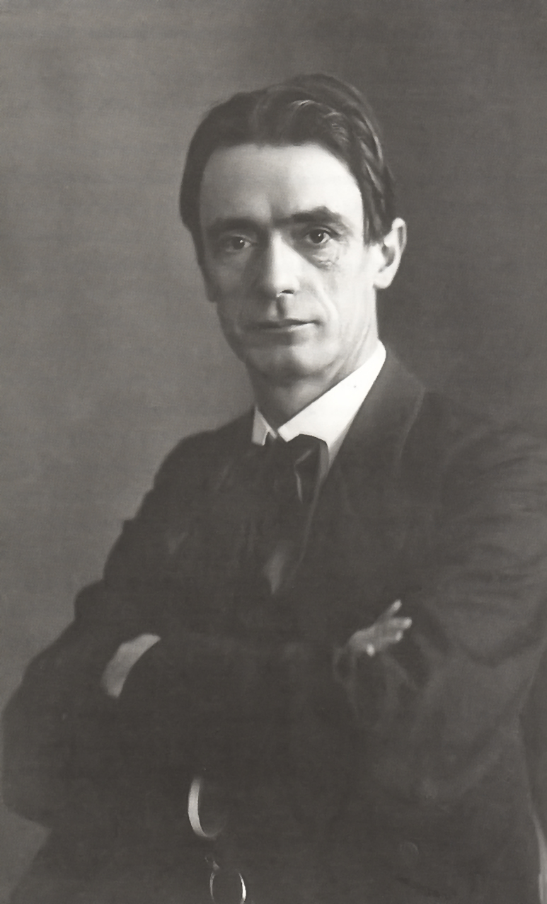 Head-and-shoulders portrait of Rudolf Steiner in a dark jacket around 1905