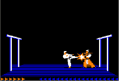 In-game combat screen from Karateka