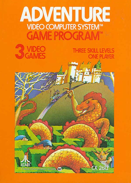 A rectangular game box front bearing the title "Adventure" and cover artwork.