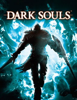 Box art depicting an armored undead knight kneeling before a bonfire in a dark fantasy setting.