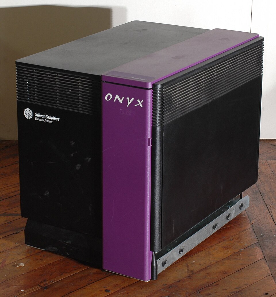 An SGI deskside Onyx graphics workstation.