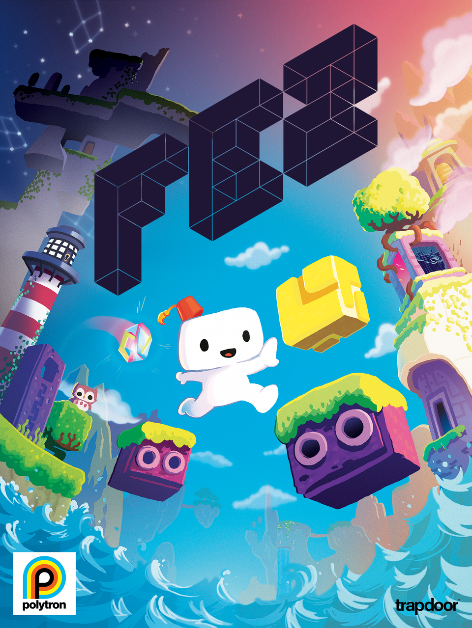 Cover art for the video game Fez, designed by Bryan Lee O'Malley