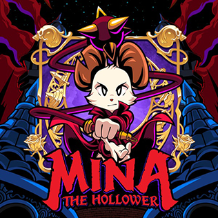 Box art showing the mouse-like protagonist Mina before a moonlit gothic castle