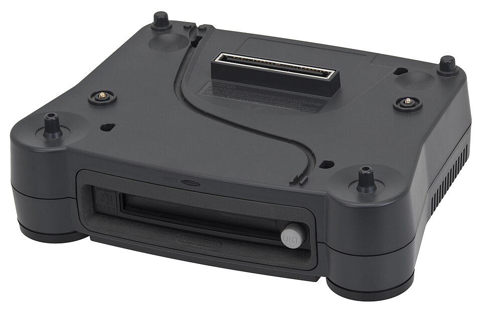 A gray Nintendo 64DD disk-drive unit shown on its own.