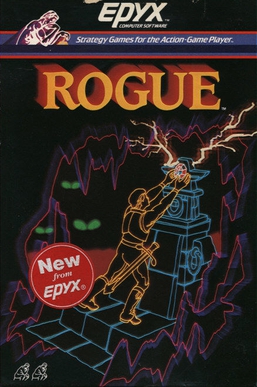 A video game cover box labeled "Rogue"
