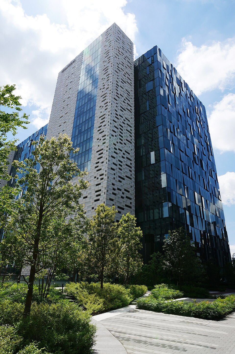 Modern building housing Taito, developer of Bubble Bobble