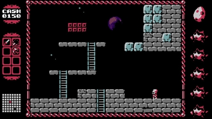 A screenshot of the exploration platformer Barbuta from UFO 50